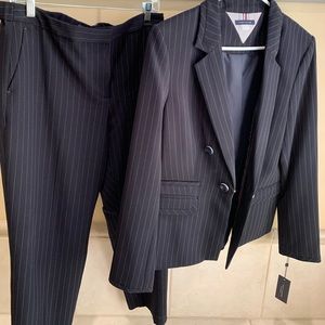 Tommy Hilfiger pin strip navy suit